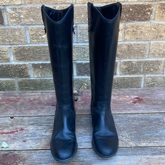 🍄 Frye & Co. Tania Black Leather Riding Boots - Picture 2 of 15